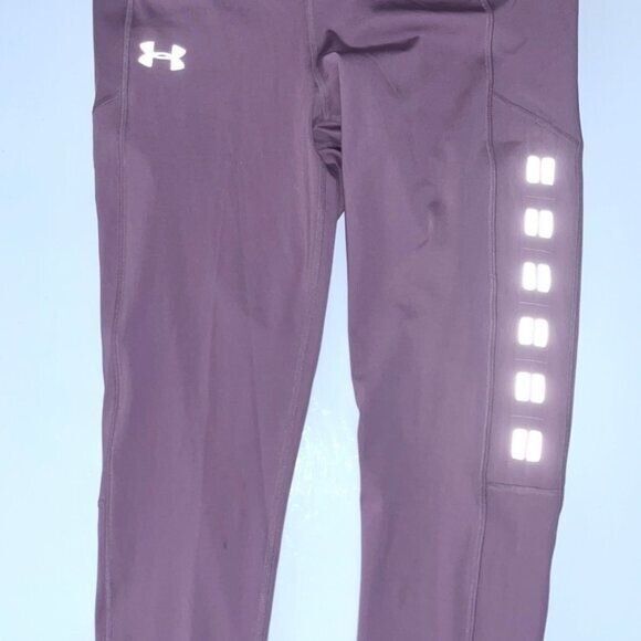 Under Armour women large UA Qualifier Speedpocket Roadside Runway Crop Tights - Picture 3 of 13